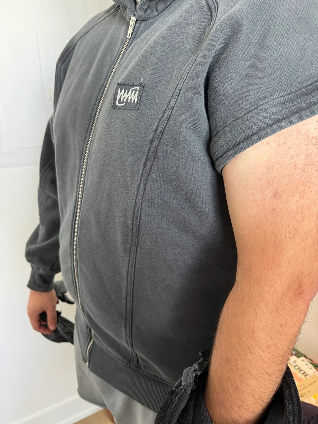 Men’s Grey Zip-Up Hoodie image indicator(6)