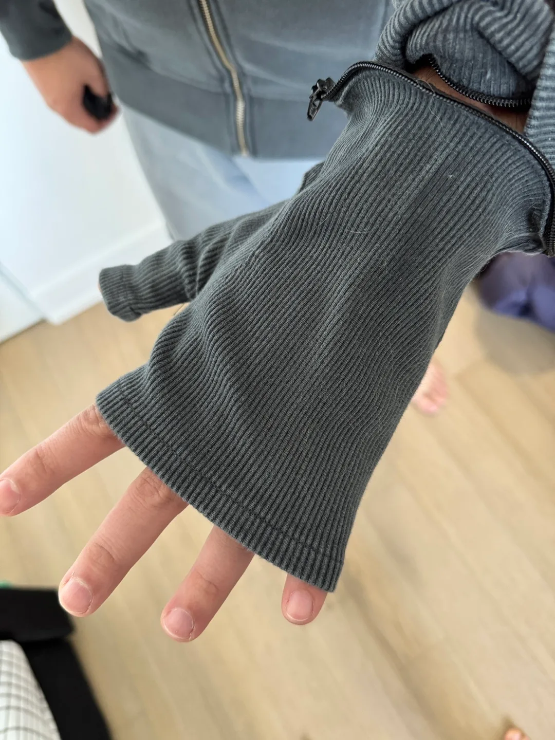 Men’s Grey Zip-Up Hoodie image indicator(5)