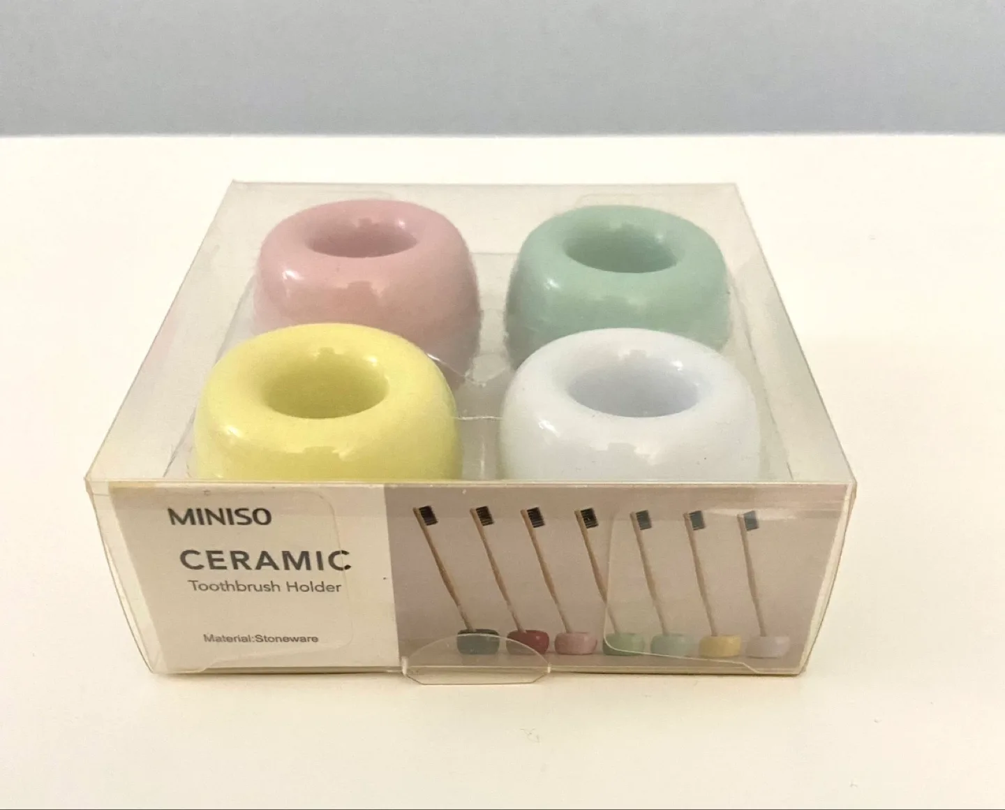MINISO Ceramic Toothbrush Holders - Set of 4 image indicator(2)