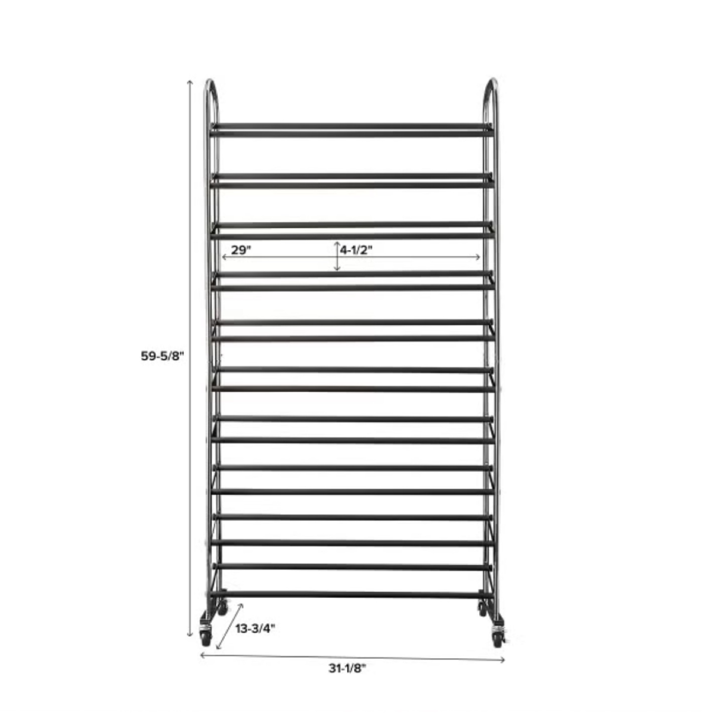 Rolling 50-Pair Shoe Rack Organizer - photo 2
