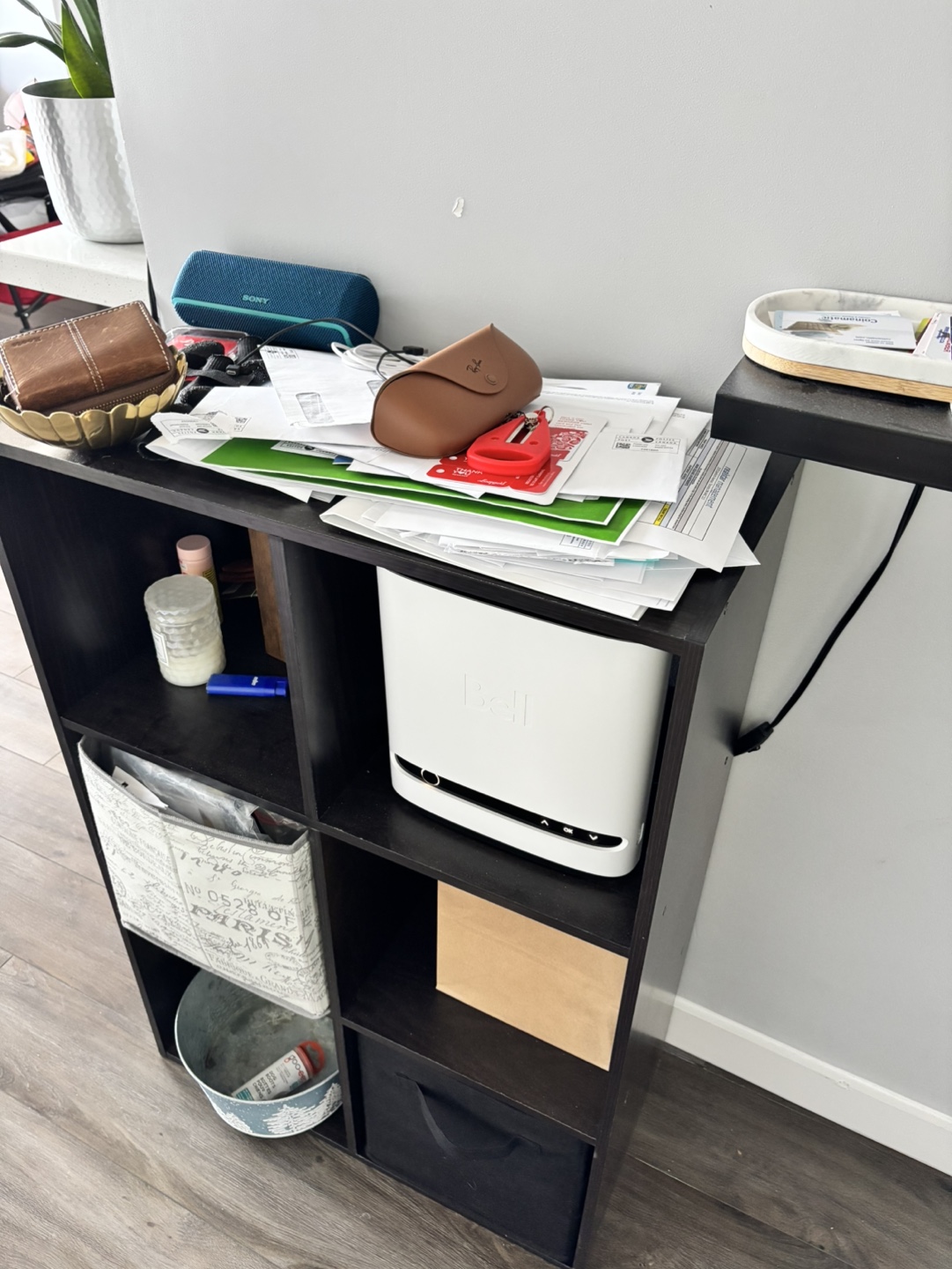 Dark Brown 6-Cube Organizer Cabinet Shelves - photo 2