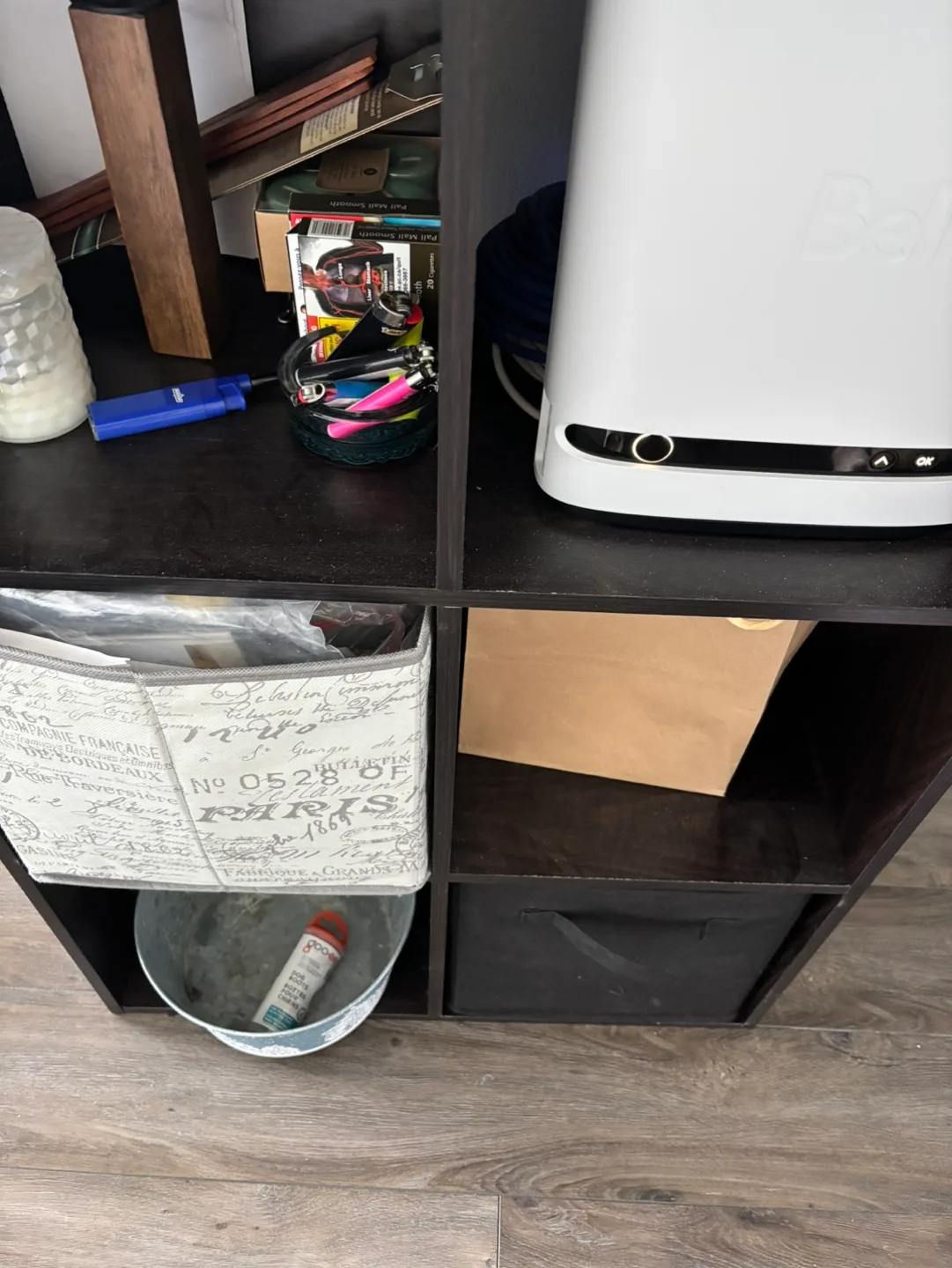 Dark Brown 6-Cube Organizer Cabinet Shelves image indicator(7)