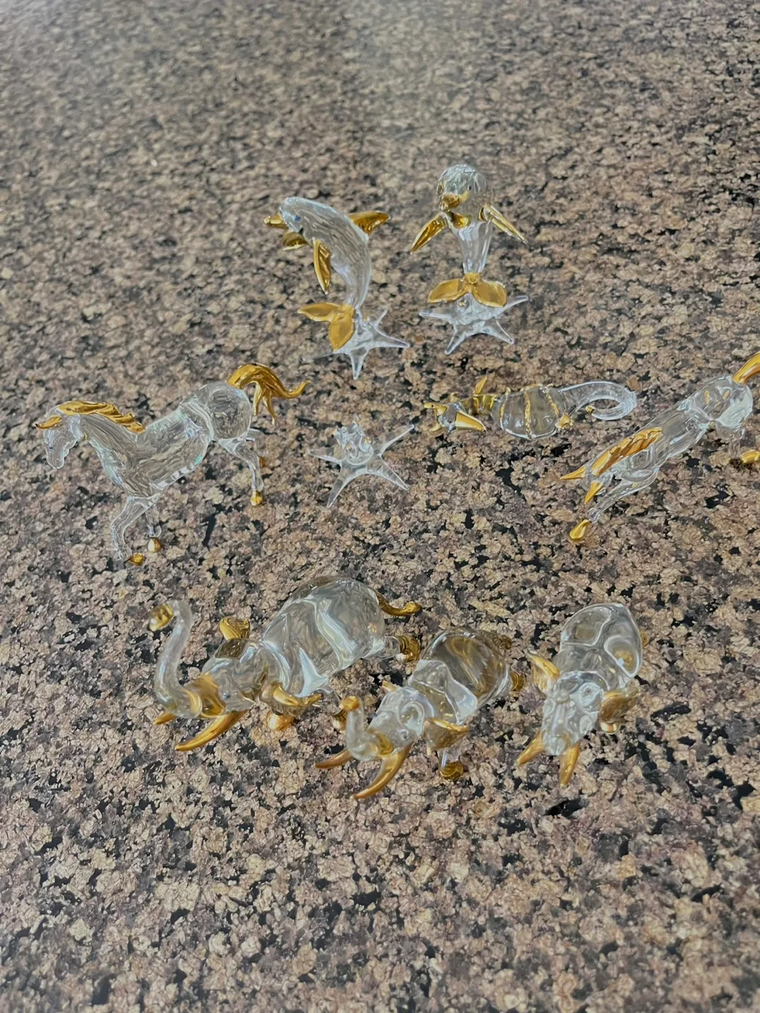 Glass Animal Figurines - Set of 9 image indicator(6)