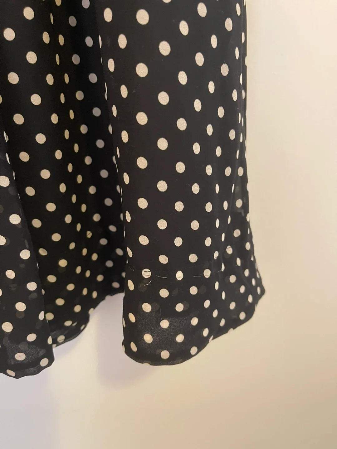 Black and White Polka Dot Midi Skirt image indicator(2)