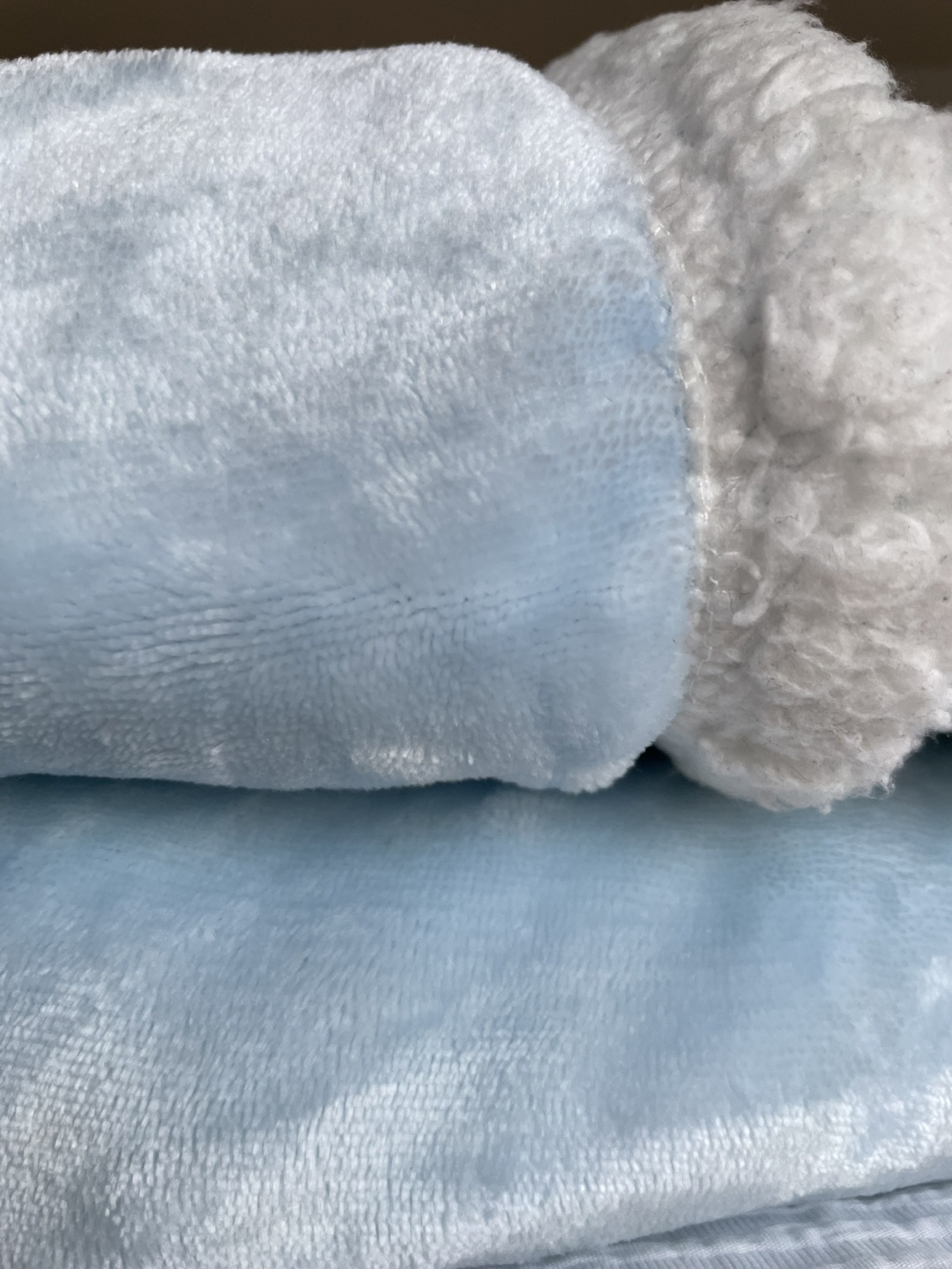 Light blue fuzzy blanket - photo 2