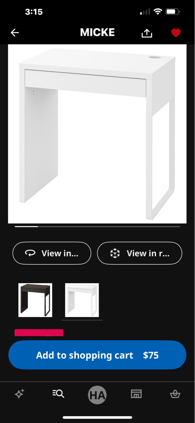 IKEA MICKE White Desk - photo 5