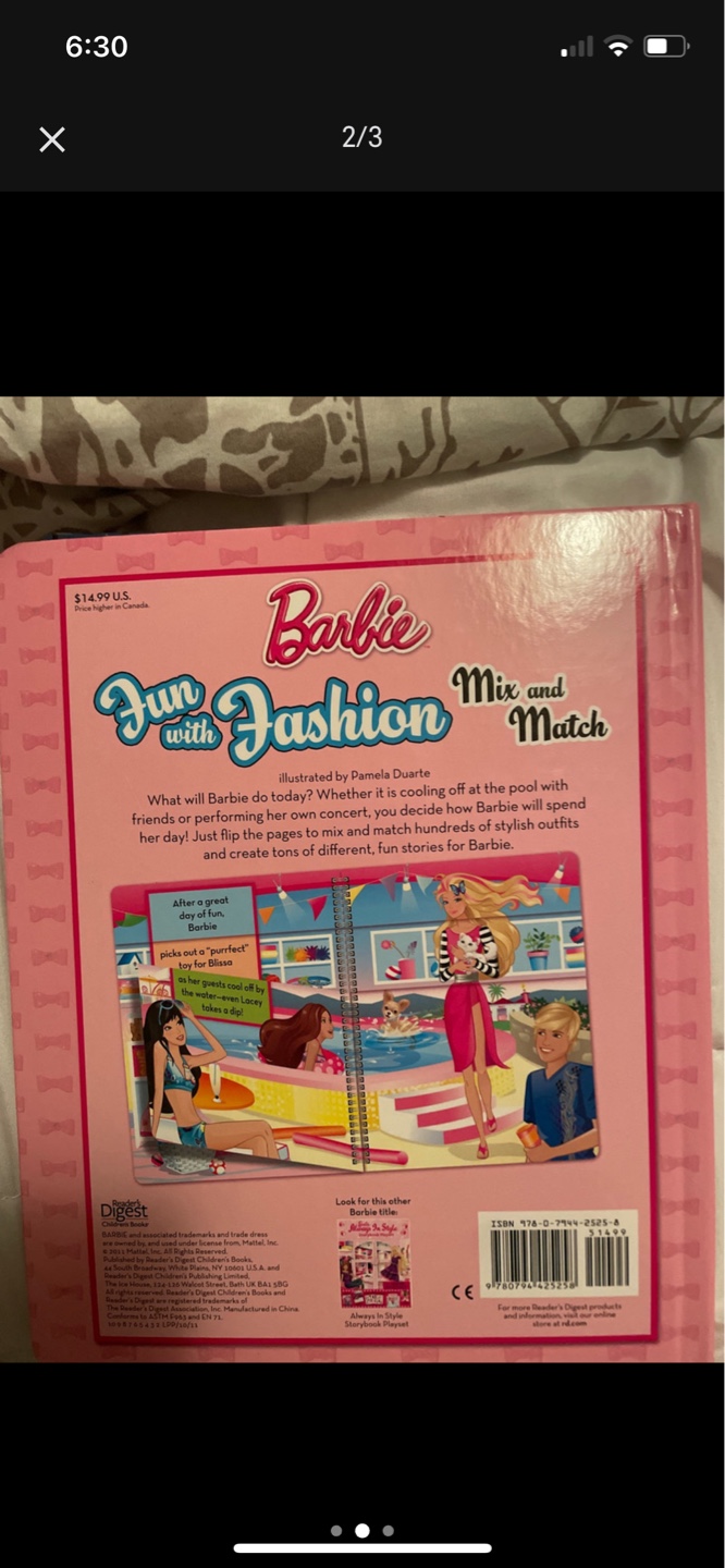 Barbie Fun with Fashion Mix and Match Activity Book - photo 2