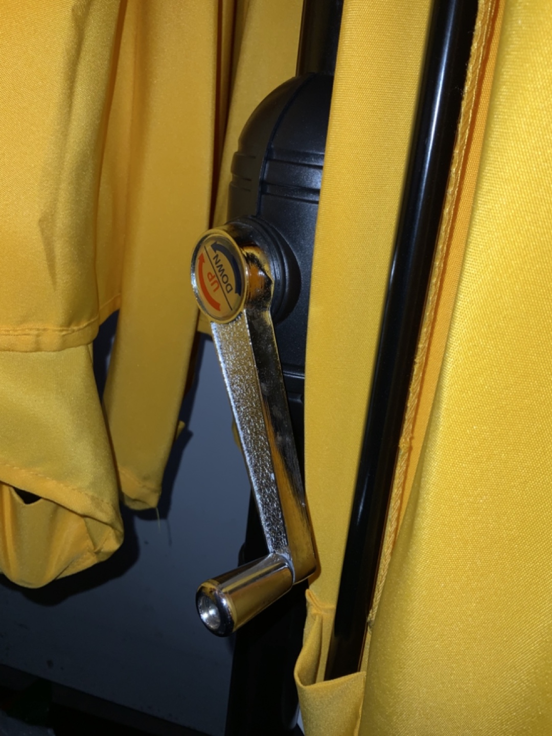 Yellow 9ft Market Umbrella with Stand - photo 3