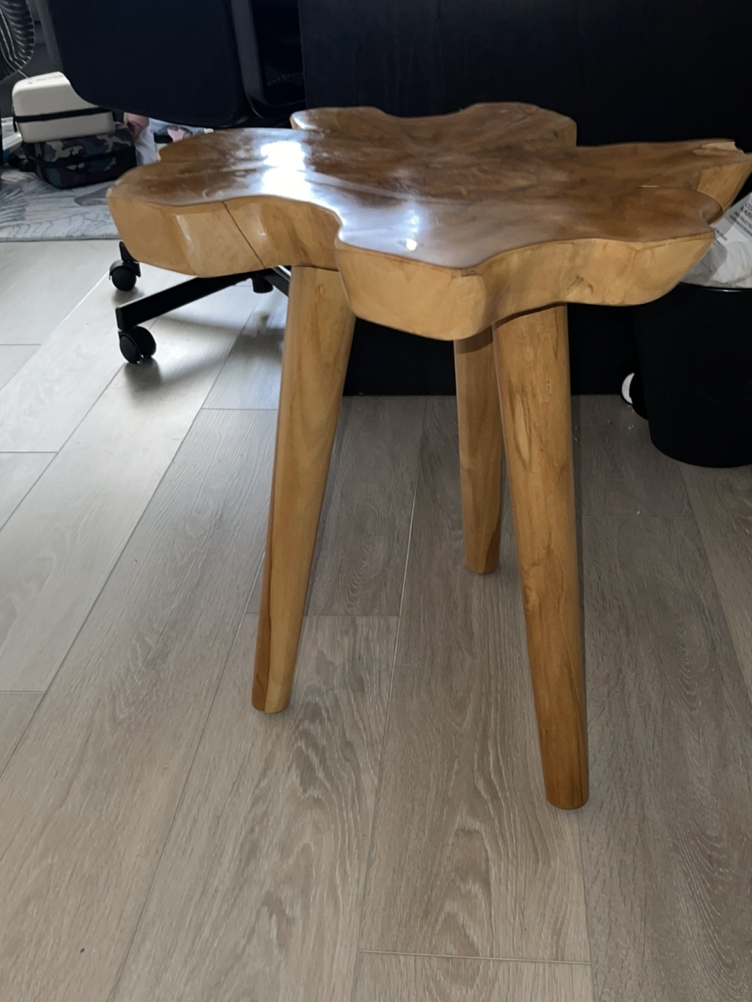 Unique Live Edge Wood Side Table - photo 2