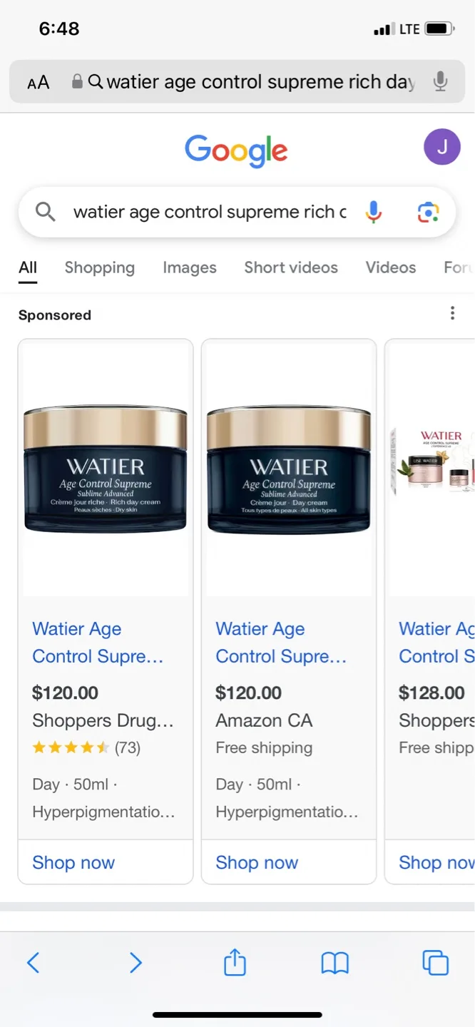 Watier rich day cream, tried once, retails $120 image indicator(5)