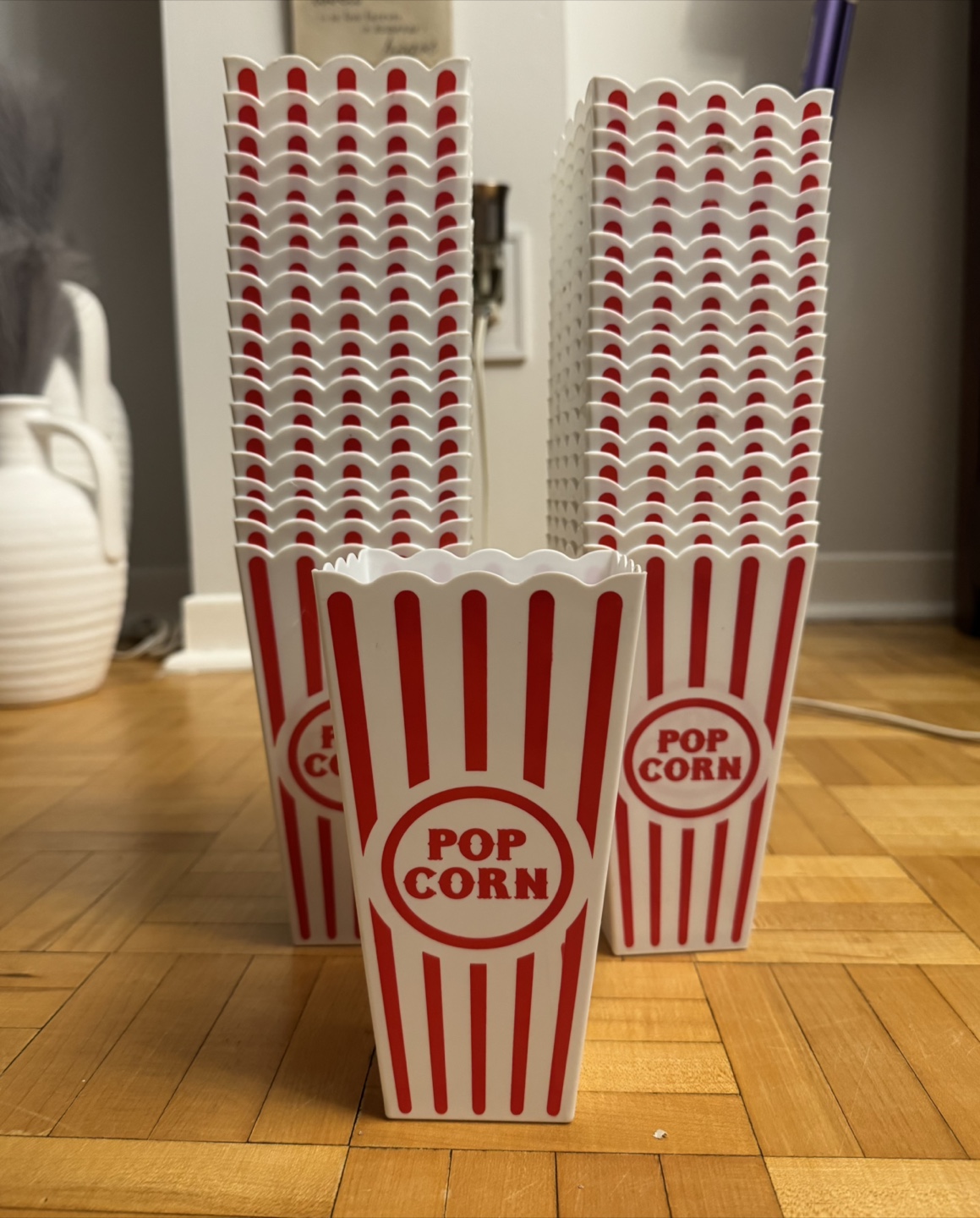 Plastic Popcorn Tubs (Qty 41)