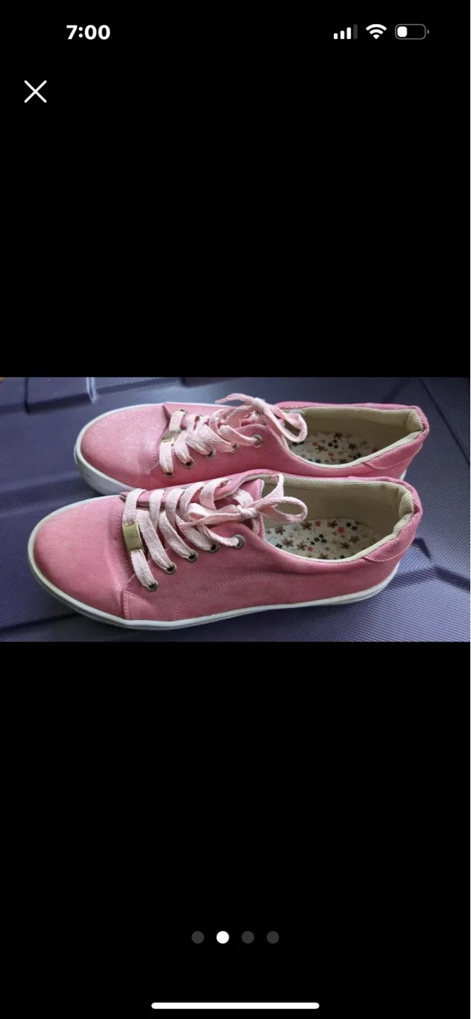 💚 Pink Glitter Sneakers - Size 27 image indicator(2)