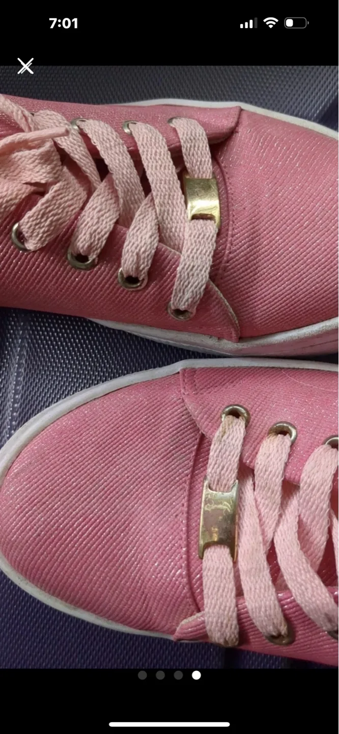 💚 Pink Glitter Sneakers - Size 27 image indicator(4)