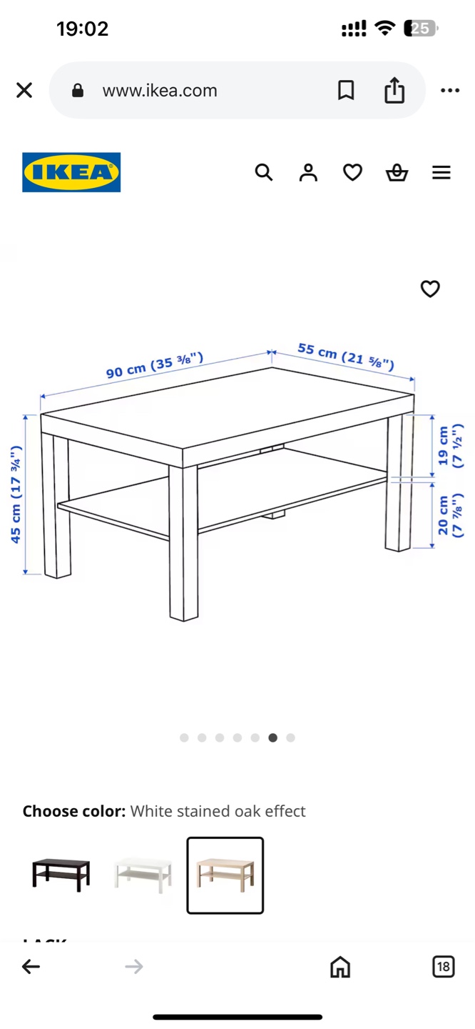 IKEA Lack Coffee Table - White Stained Oak Effect - photo 4