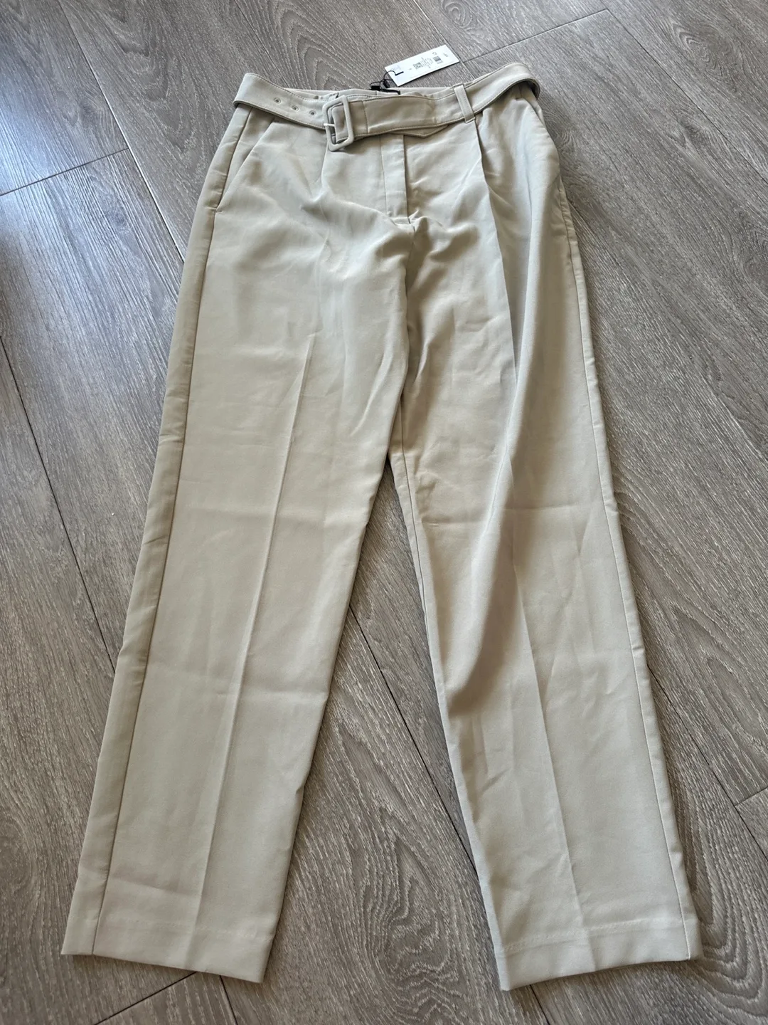 Dynamite Belted Wide Leg Pants - Size 6 - Tan thumbnail