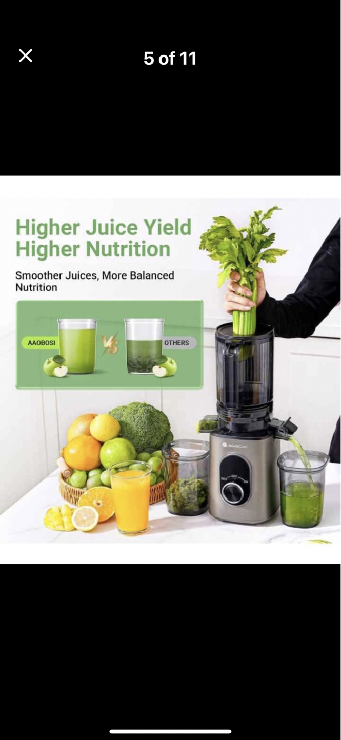 AAOBOSI Masticating Juicer - Cold Press Juicer - photo 2