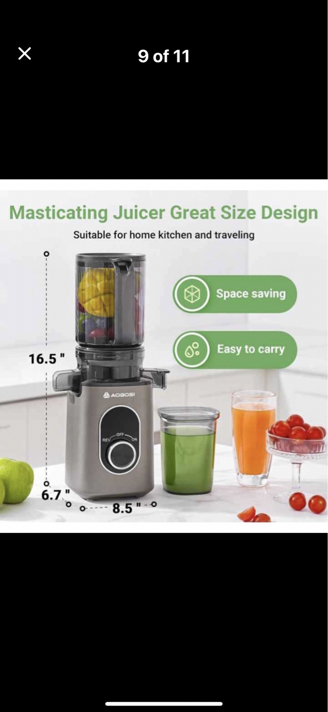 AAOBOSI Masticating Juicer - Cold Press Juicer - photo 5
