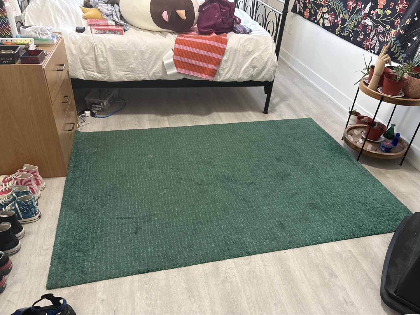 IKEA Langsted Rug - Dark Green