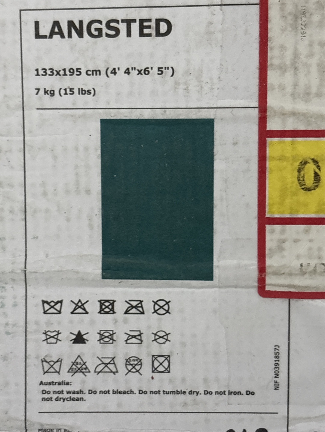 IKEA Langsted Rug - Dark Green - photo 2