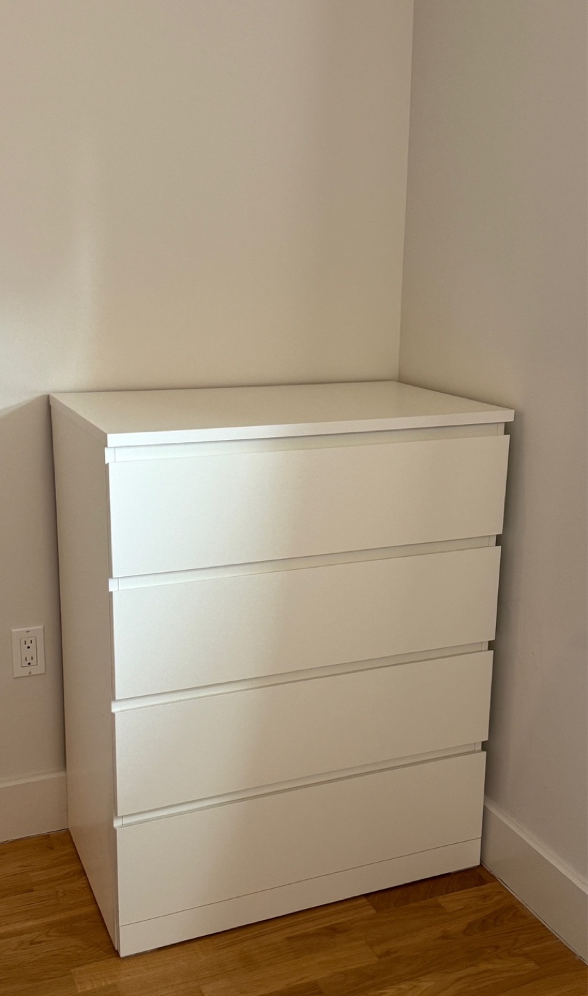 White 4-Drawer Dresser