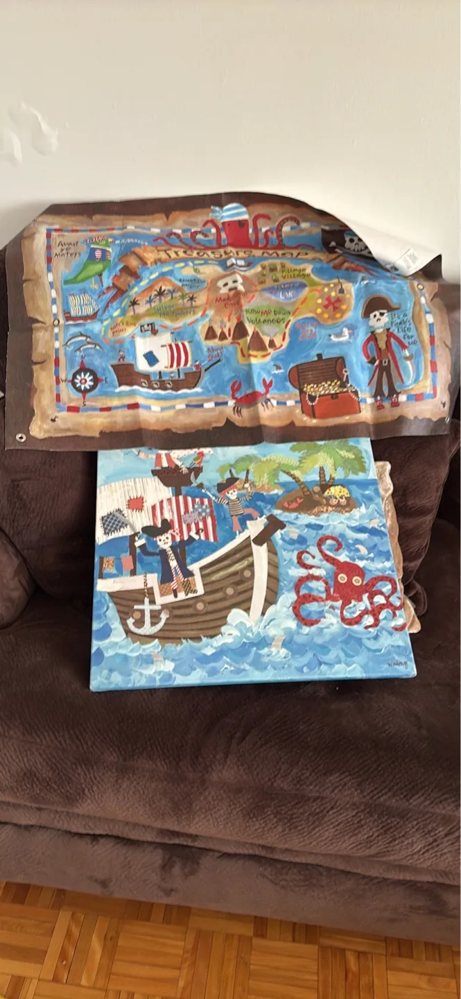 Kids curtains / sheet set x2/ one pillow case image indicator(6)