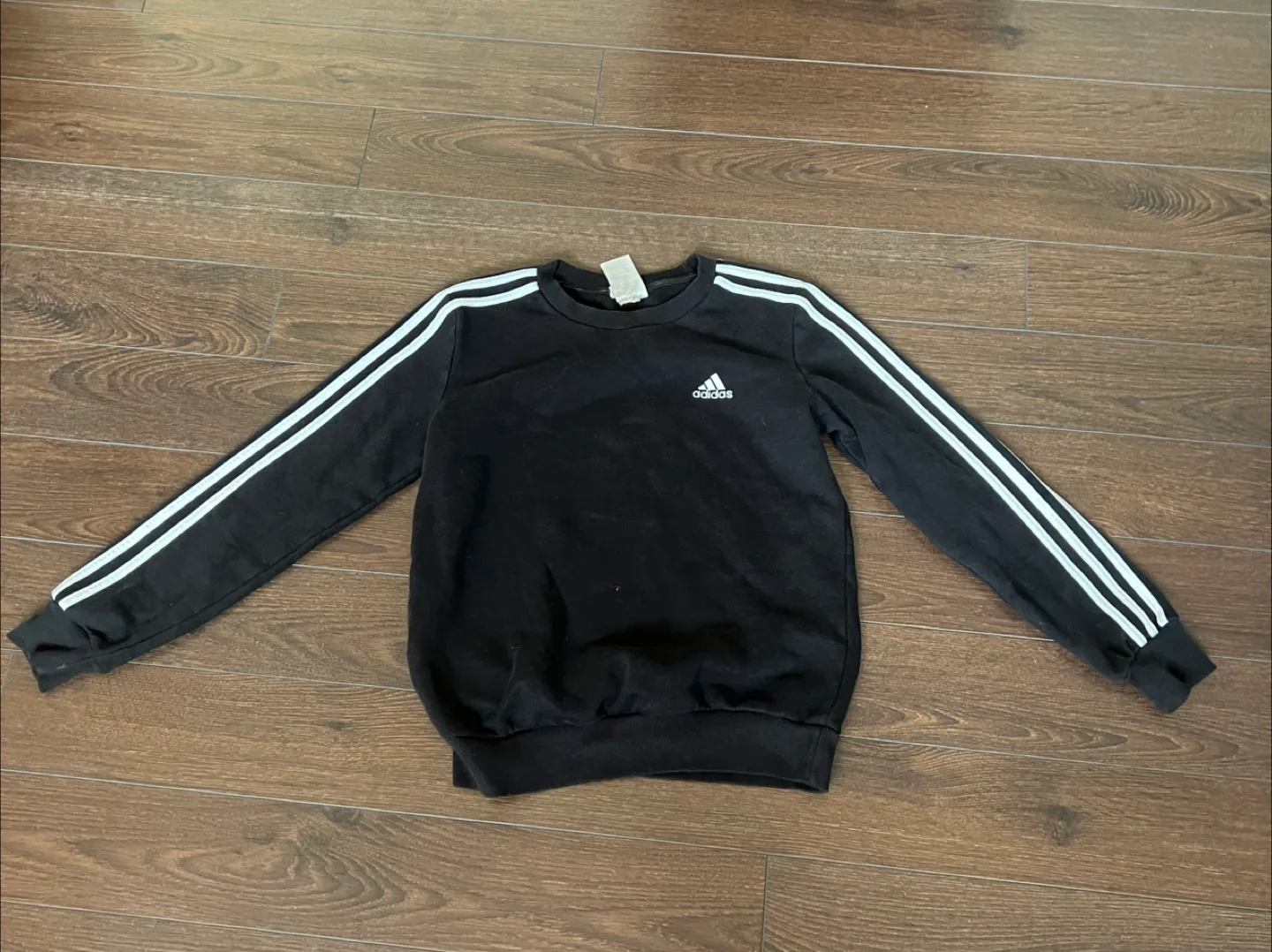 Adidas Black Sweatshirt with White Stripes (negotiable) thumbnail