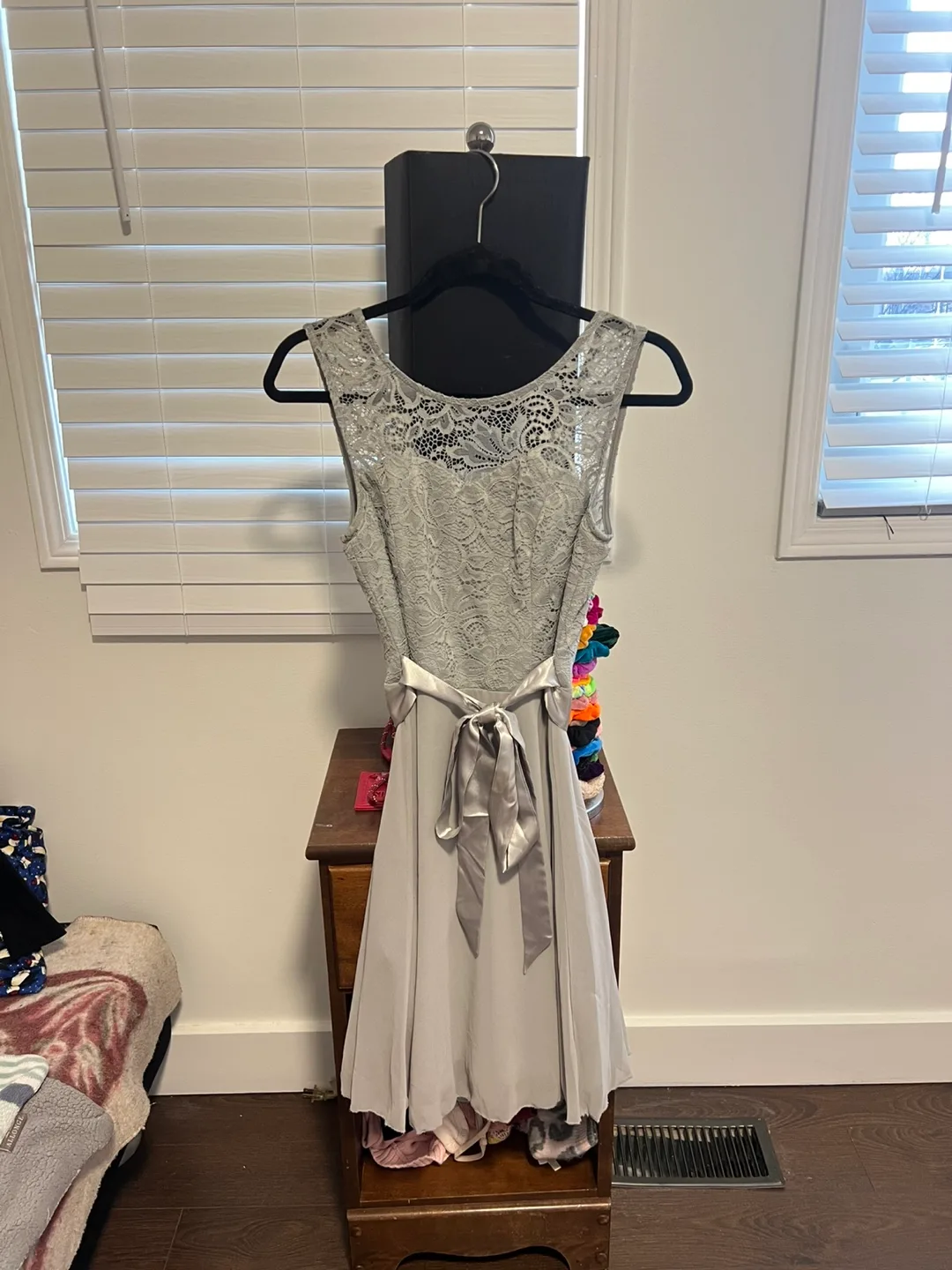 Grey Lace Fit and Flare Dress Size Small (negotiable) thumbnail