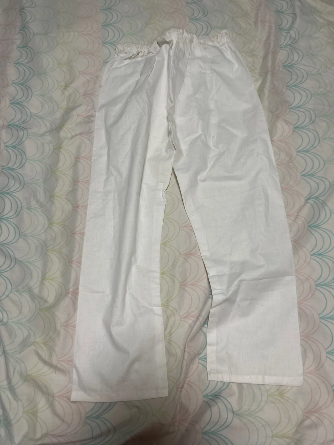White cotton pants thumbnail