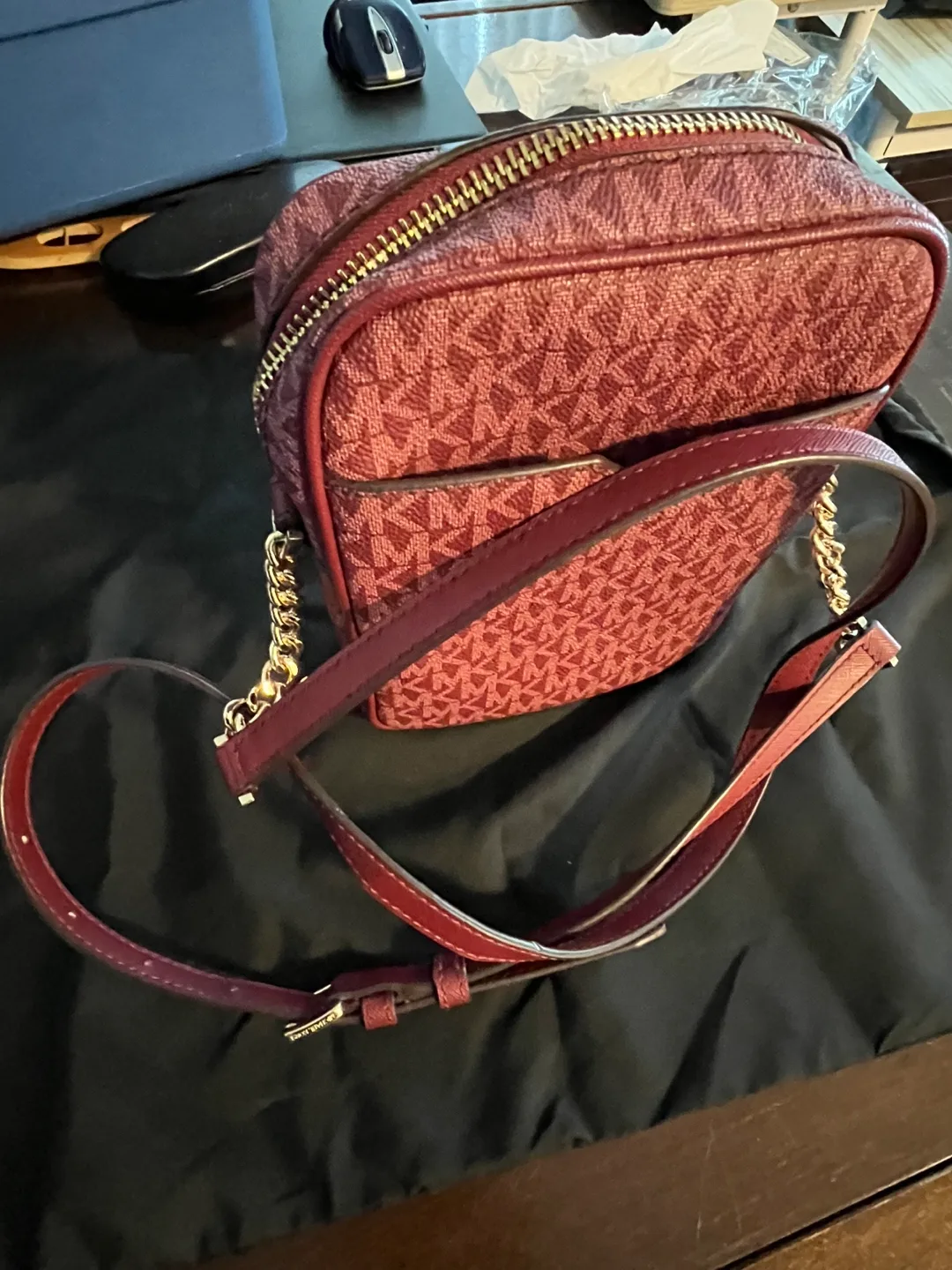 Michael Kors Burgundy Crossbody Bag image indicator(3)