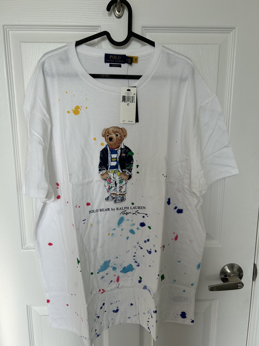 Polo Bear Paint Splatter Graphic Tee - Size XL - photo 2