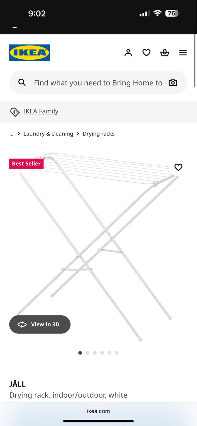 IKEA JÄLL Drying Rack - White - photo 4