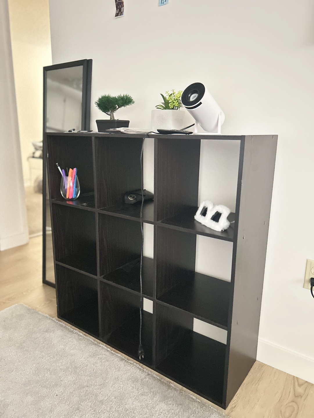 Walnut 9-Cube Organizer Shelf - photo 2