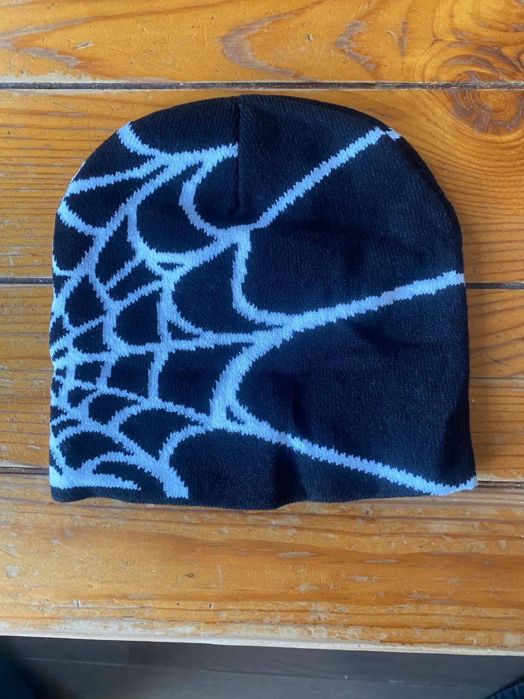Black and White Spiderweb Beanie image indicator(2)