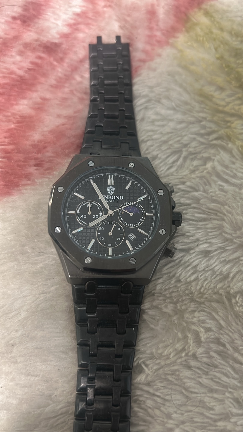 Men's UNBOND Quartz Chronograph Watch - Black Stainless Steel - photo 2