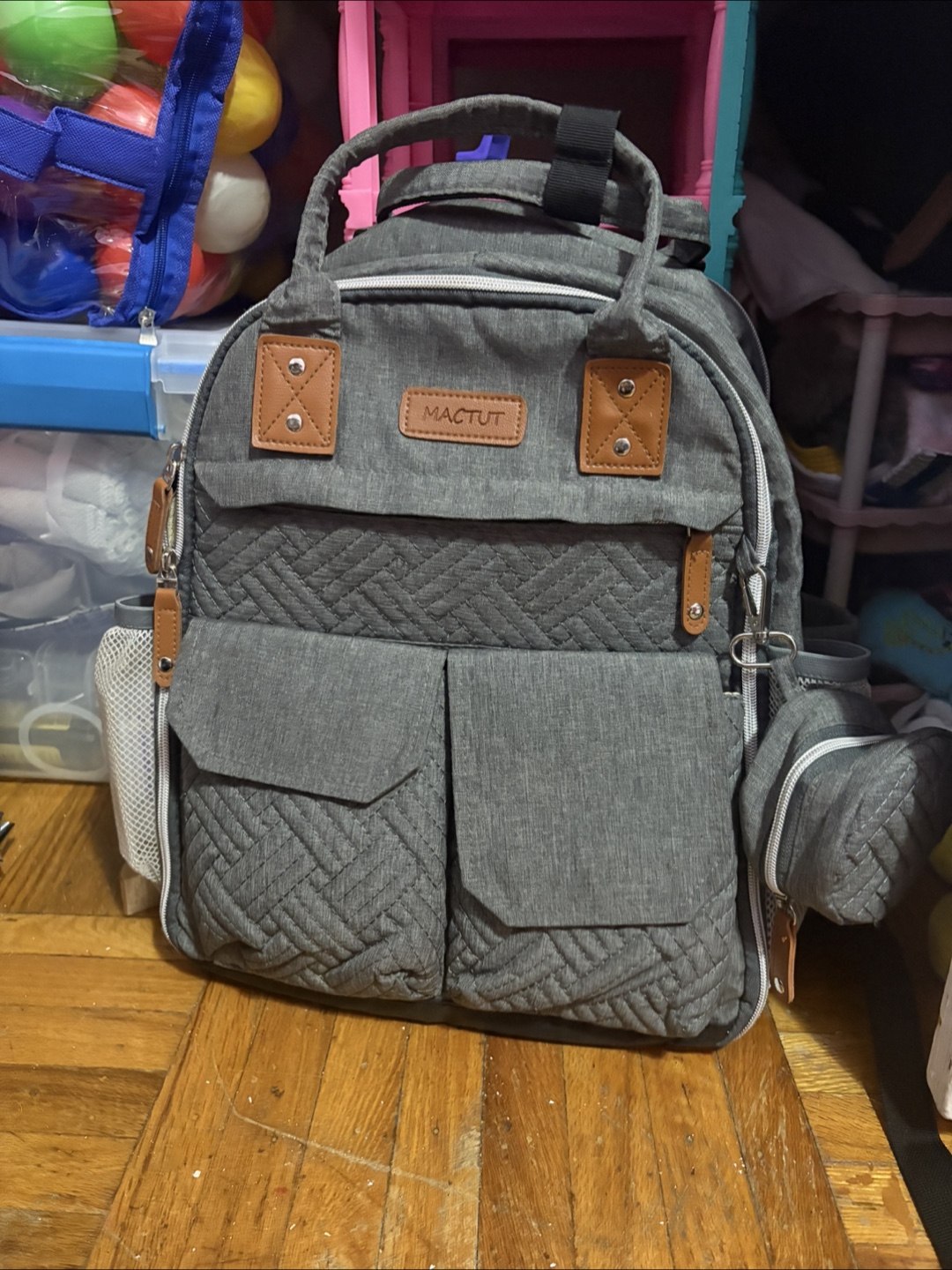 Diaper Bag Backpack - Grey