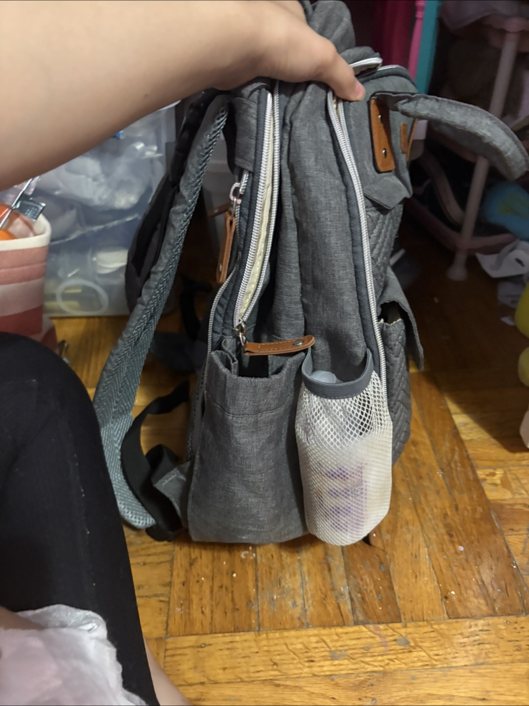 Diaper Bag Backpack - Grey - photo 5