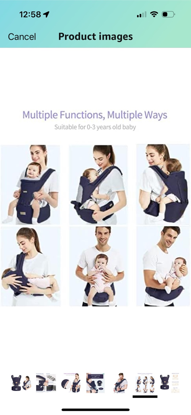 Baby Carrier with hip carrier- Gently Used - photo 2