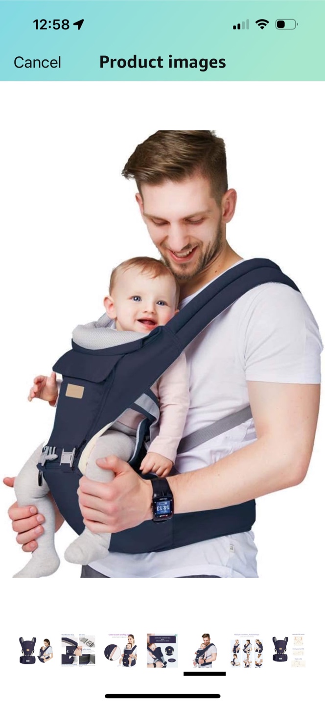Baby Carrier with hip carrier- Gently Used