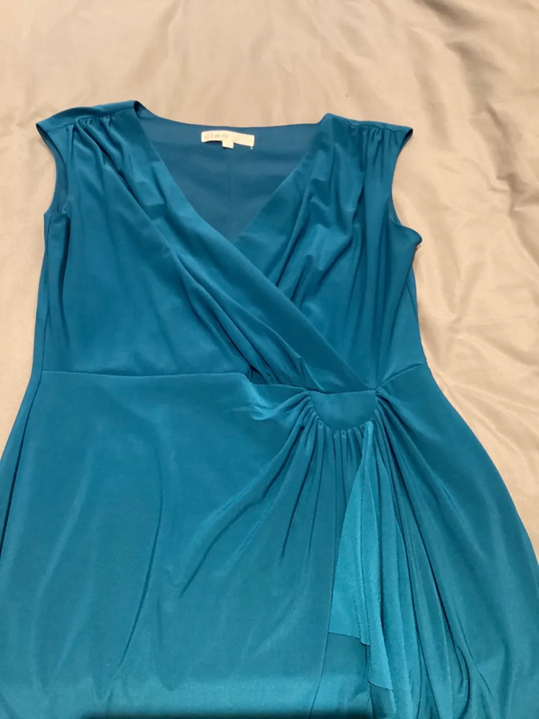 CLEO TURQUOISE JERSEY DRESS image indicator(3)