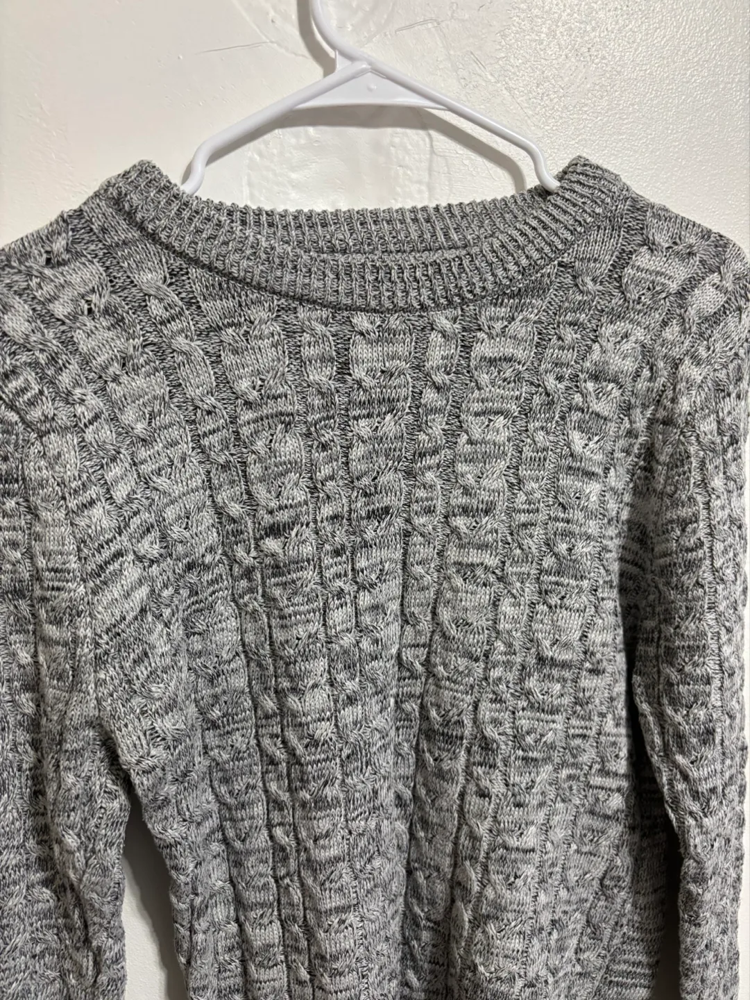 Grey Cable Knit Sweater thumbnail