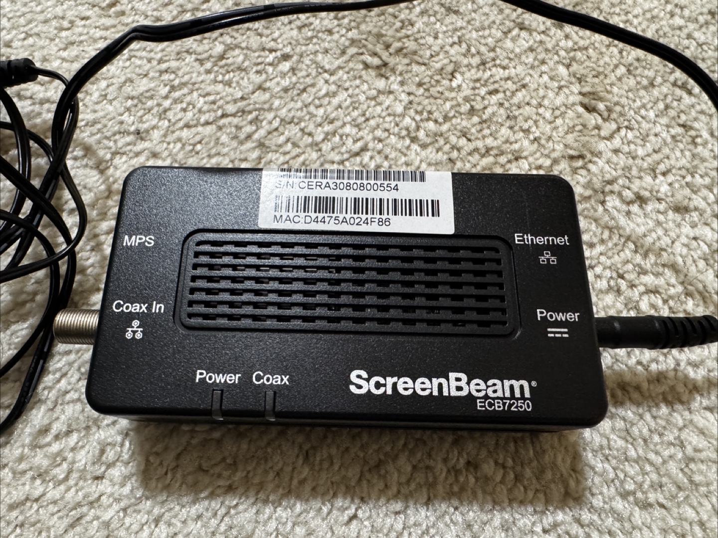 ScreenBeam ECB7250 MoCA adapter