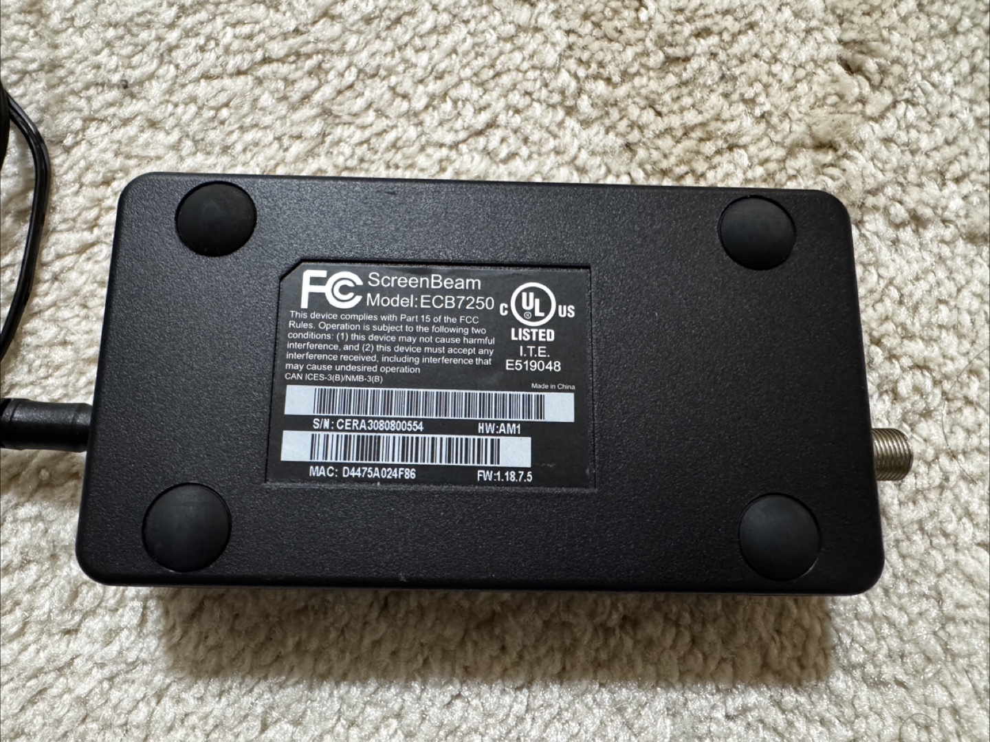 ScreenBeam ECB7250 MoCA adapter - photo 2