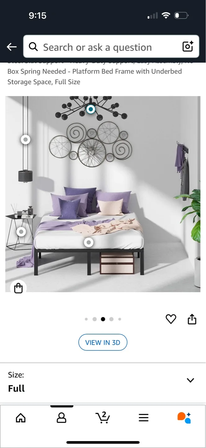 Bed Frame with Underbed Storage image indicator(2)