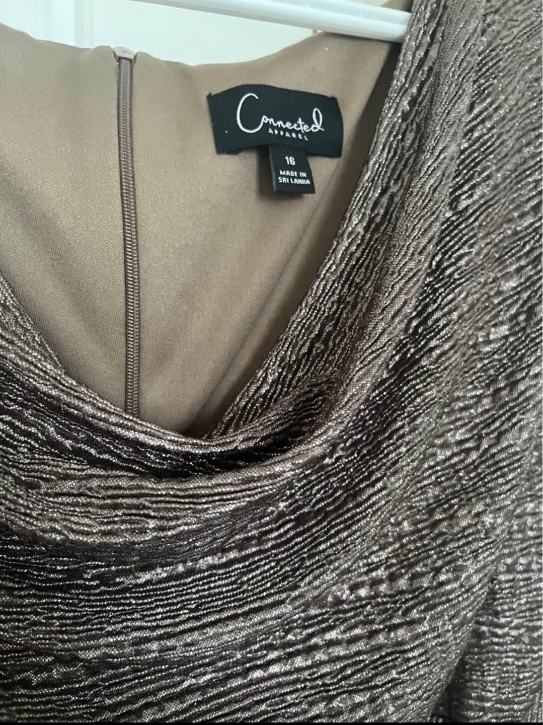 Connected Apparel Size 16 Metallic Maxi Dress - photo 4