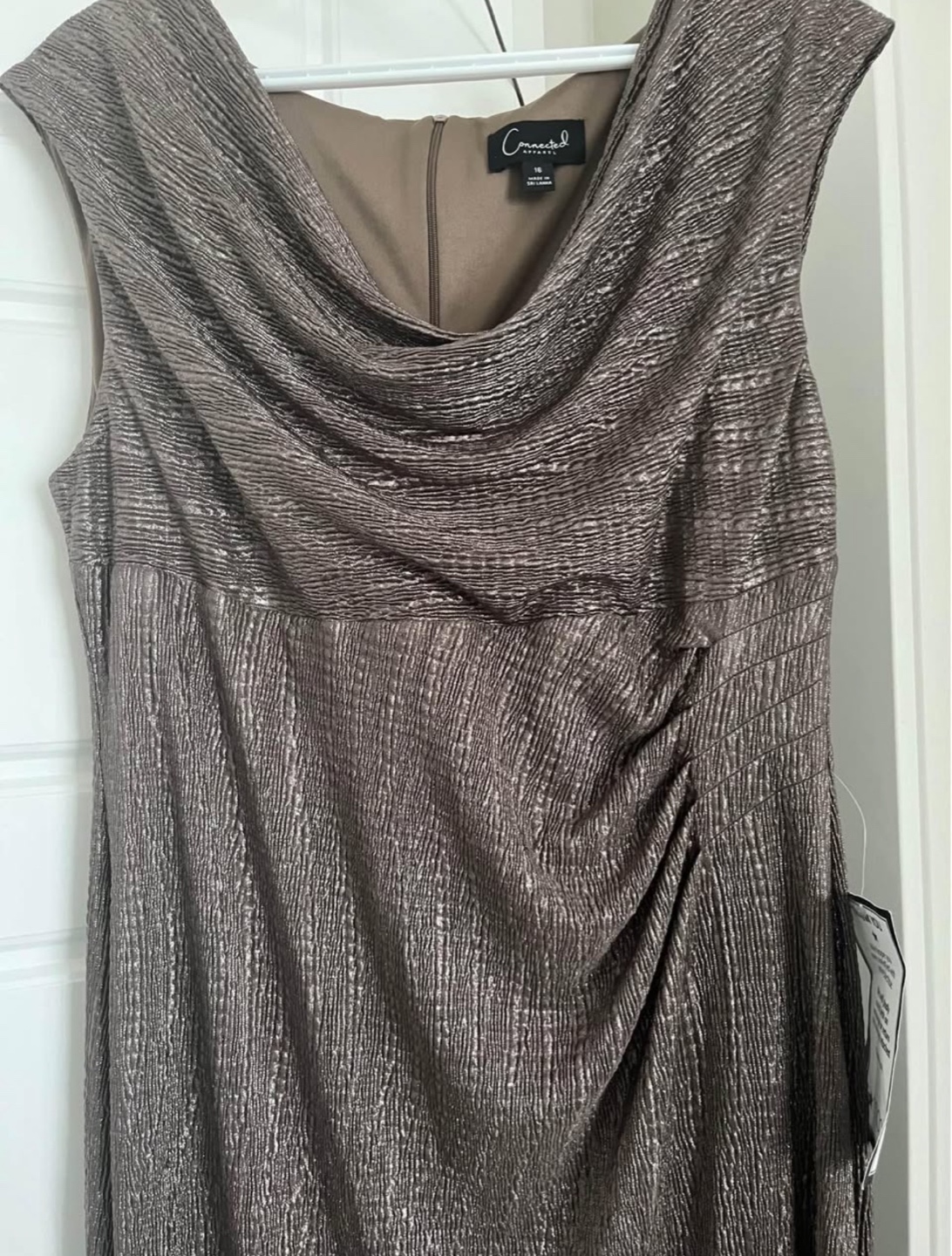 Connected Apparel Size 16 Metallic Maxi Dress - photo 2