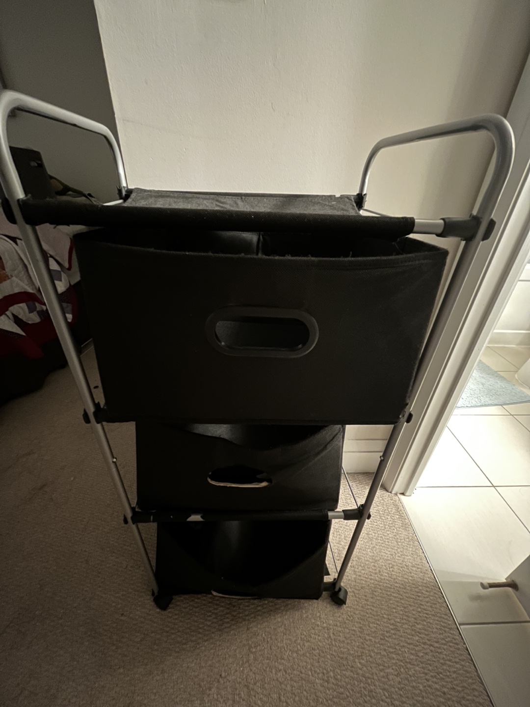 3-Tier Fabric Storage Organizer with Metal Frame
