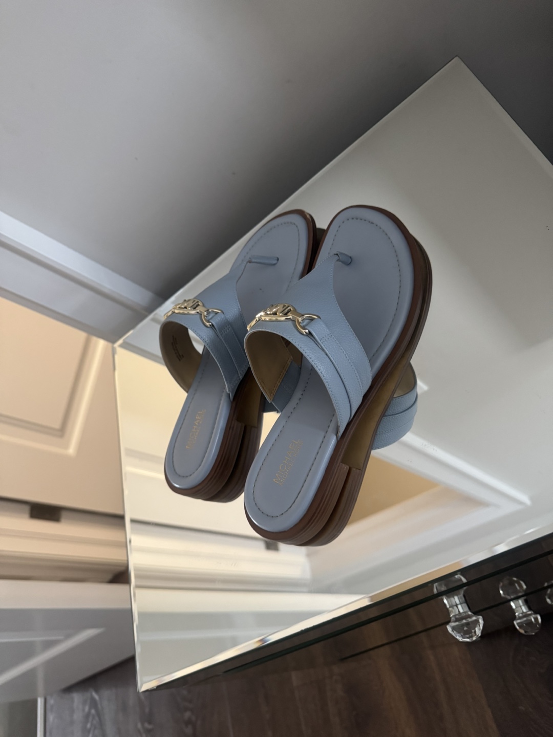 Michael Kors MK Thong Sandals - Light Blue - photo 2