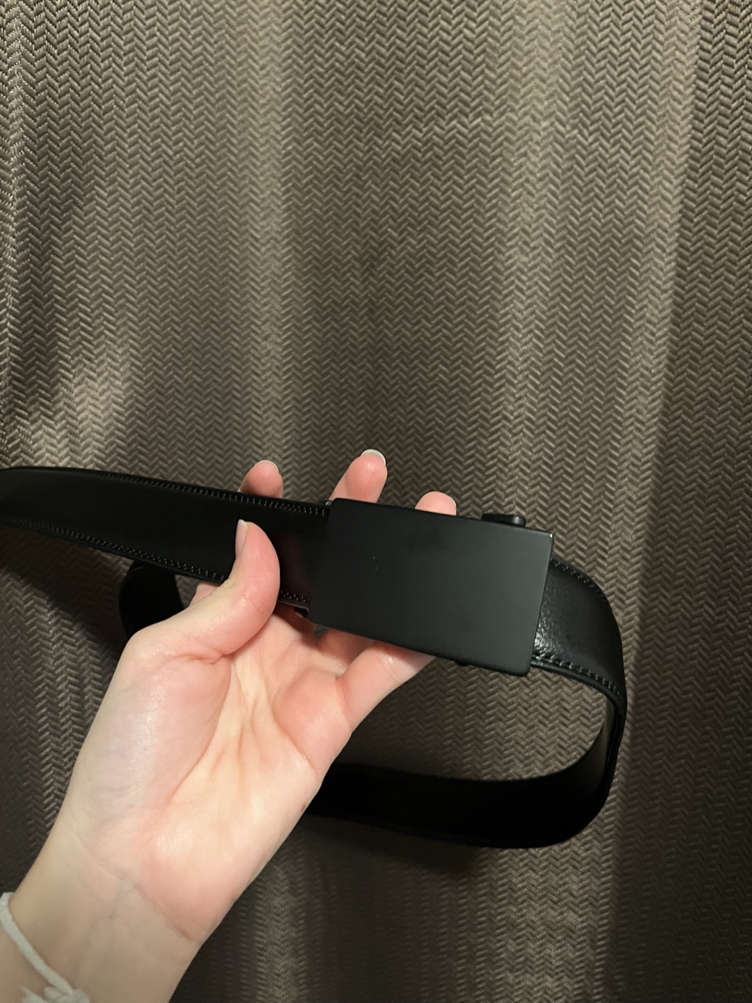 Men's Black Belt with Sleek Buckle - photo 2