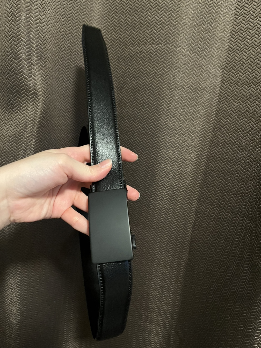 Men's Black Belt with Sleek Buckle