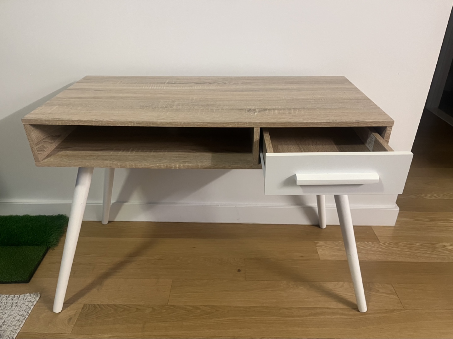 Home Adilene Desk - Light Wood/White - photo 2